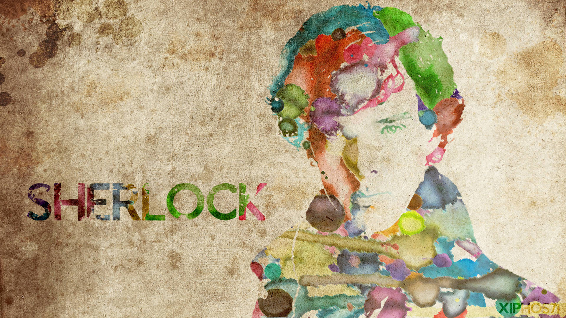 Sherlock Water Color Art Background