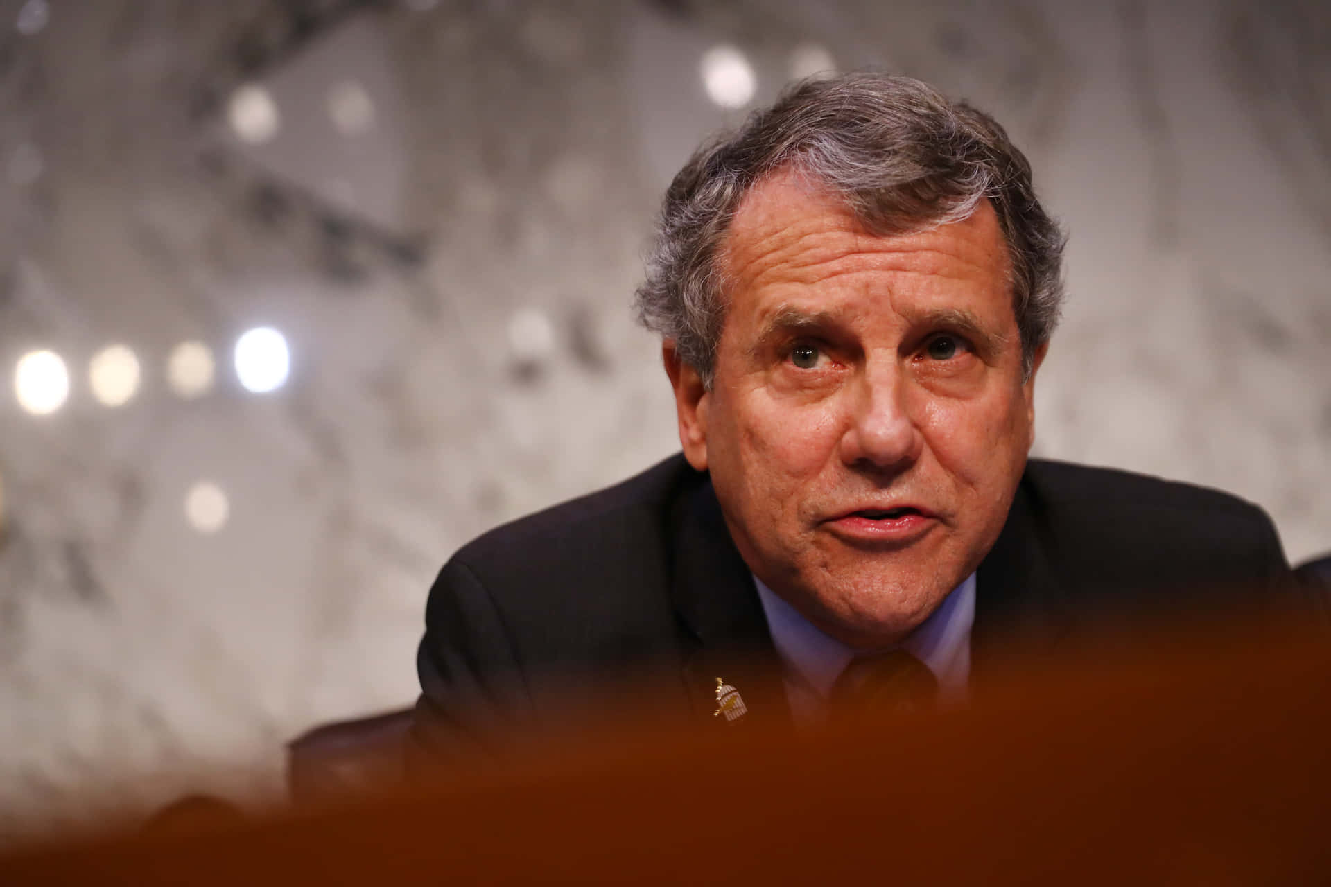 Sherrod Brown Partly Hidden Background