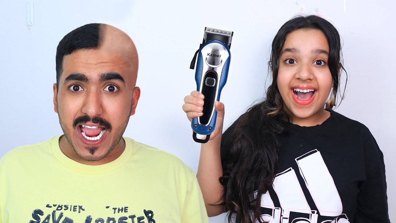 Shfa Shaving Her Dad