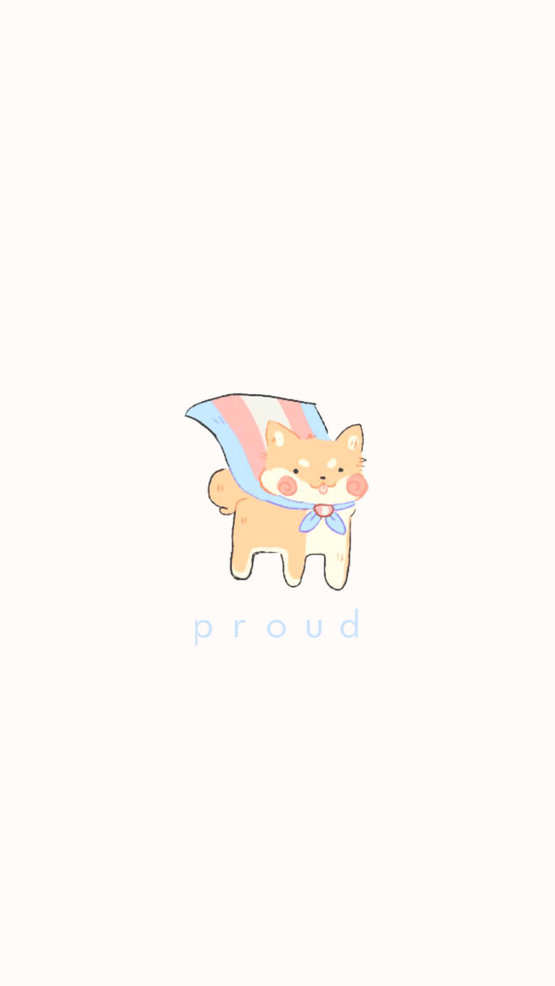 Shiba Dog With Trans Flag Background
