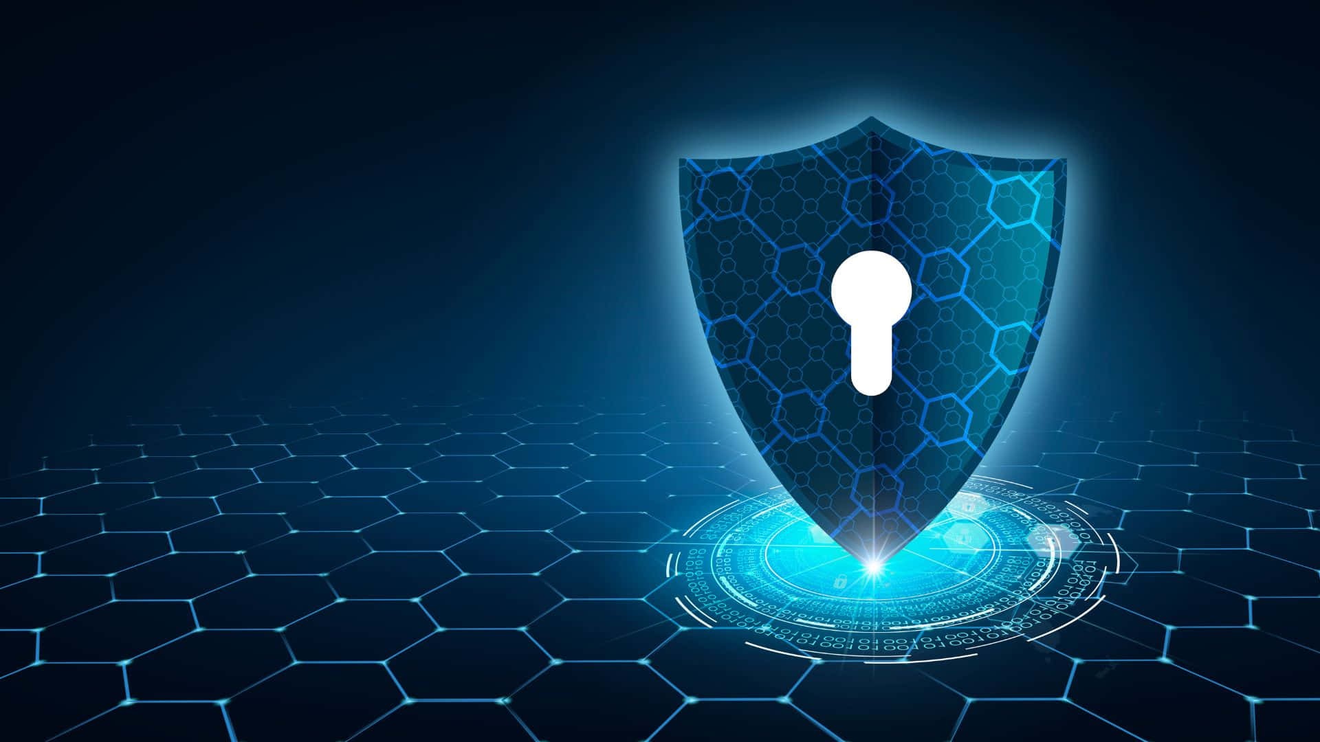 Shield With A Keyhole Antivirus Visual Background