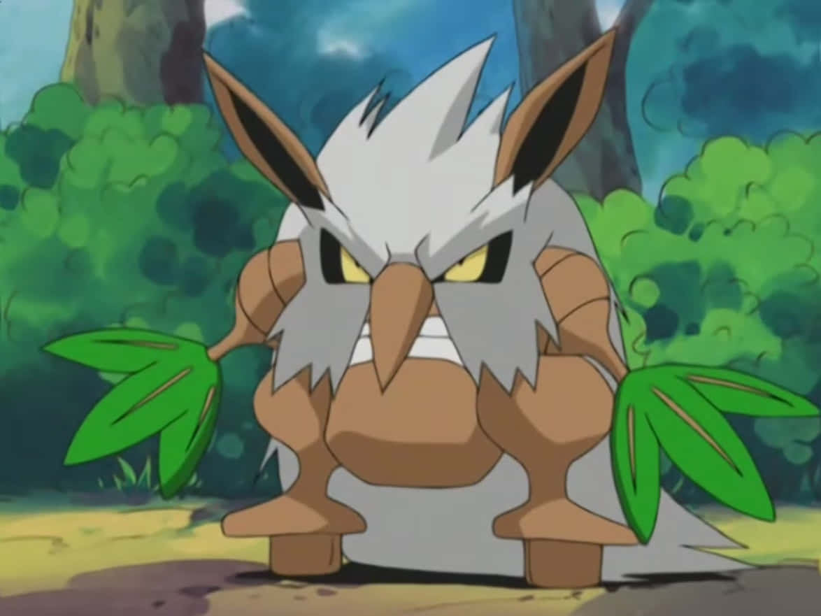 Shiftry Angry Anime Forest Background