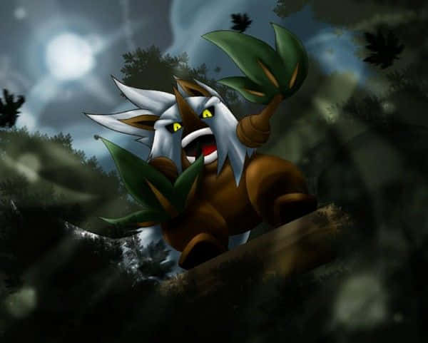 Shiftry Angry At Night Background