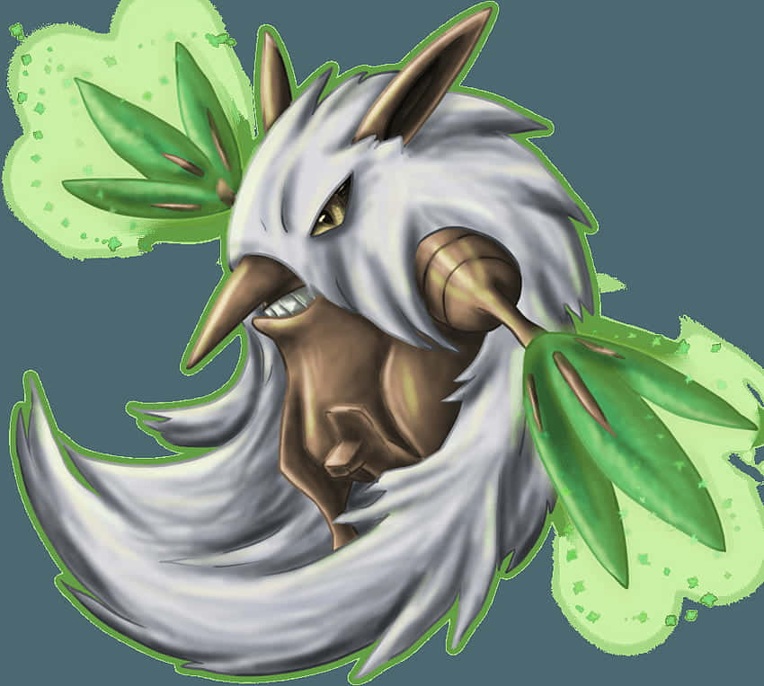 Shiftry Big Leafy Hands Background