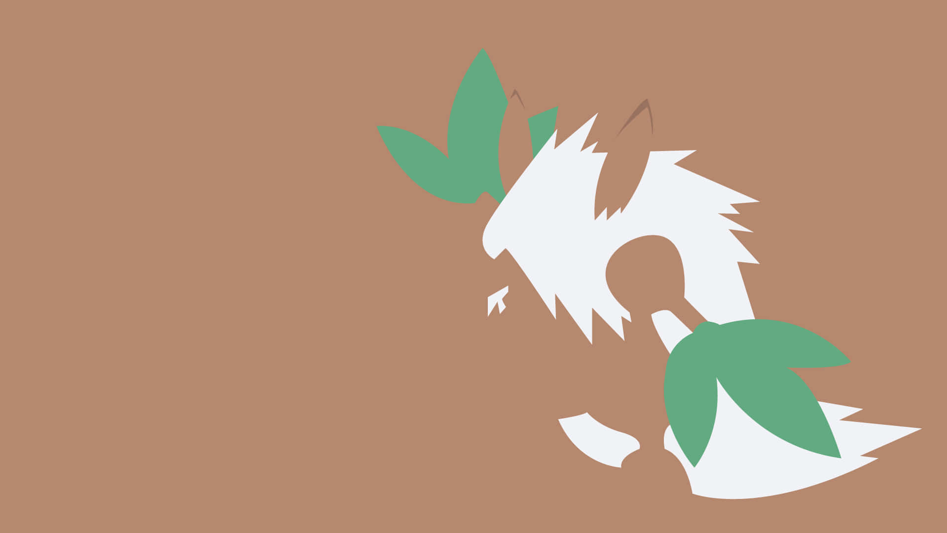 Shiftry Brown Minimalist Aesthetic Background