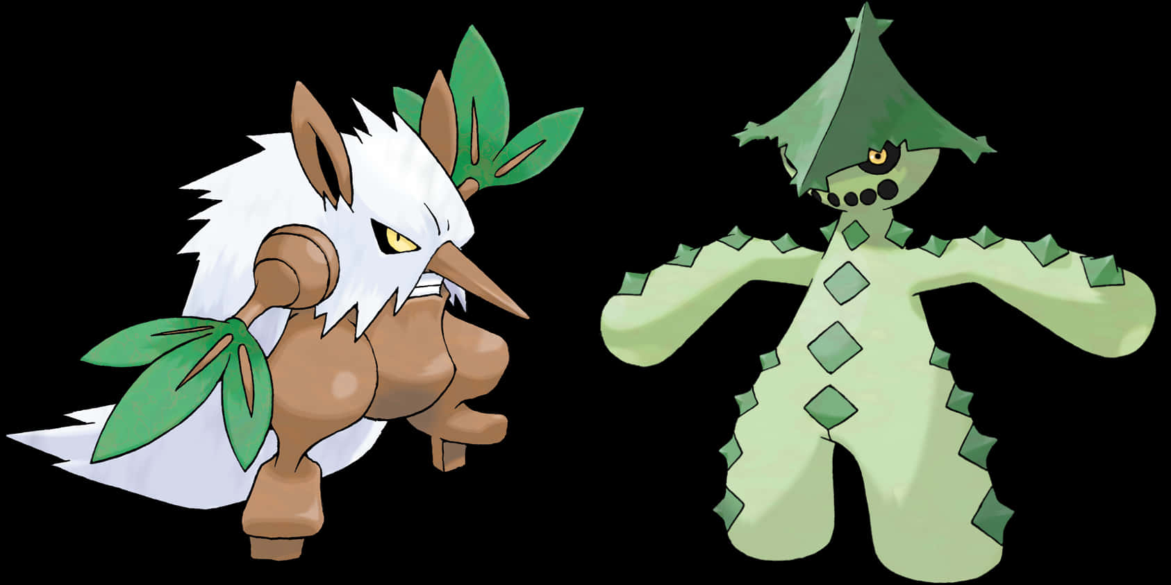 Shiftry Cacturne Grass Dark Type Background