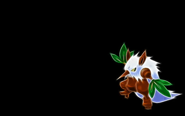 Shiftry Glowing Black Background Background