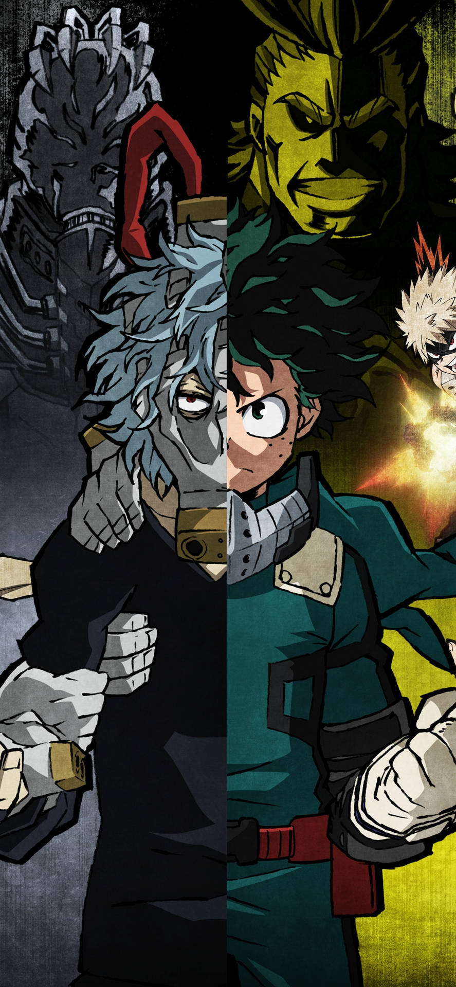 Shigaraki And Midoriya My Hero Academia Iphone Background