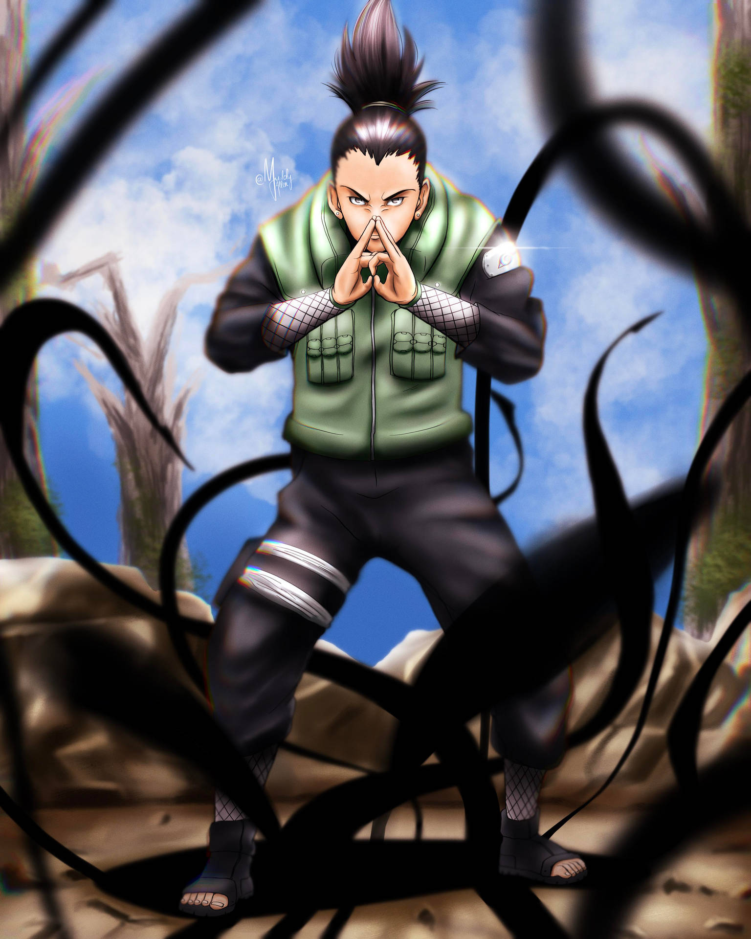 Shikamaru Shadow Jutsu Background