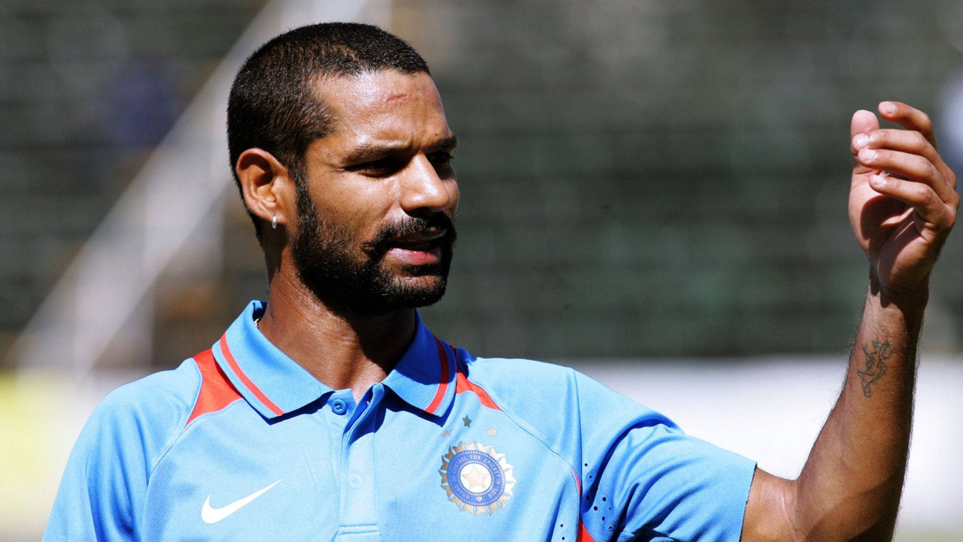 Shikhar Dhawan In The Sun Background