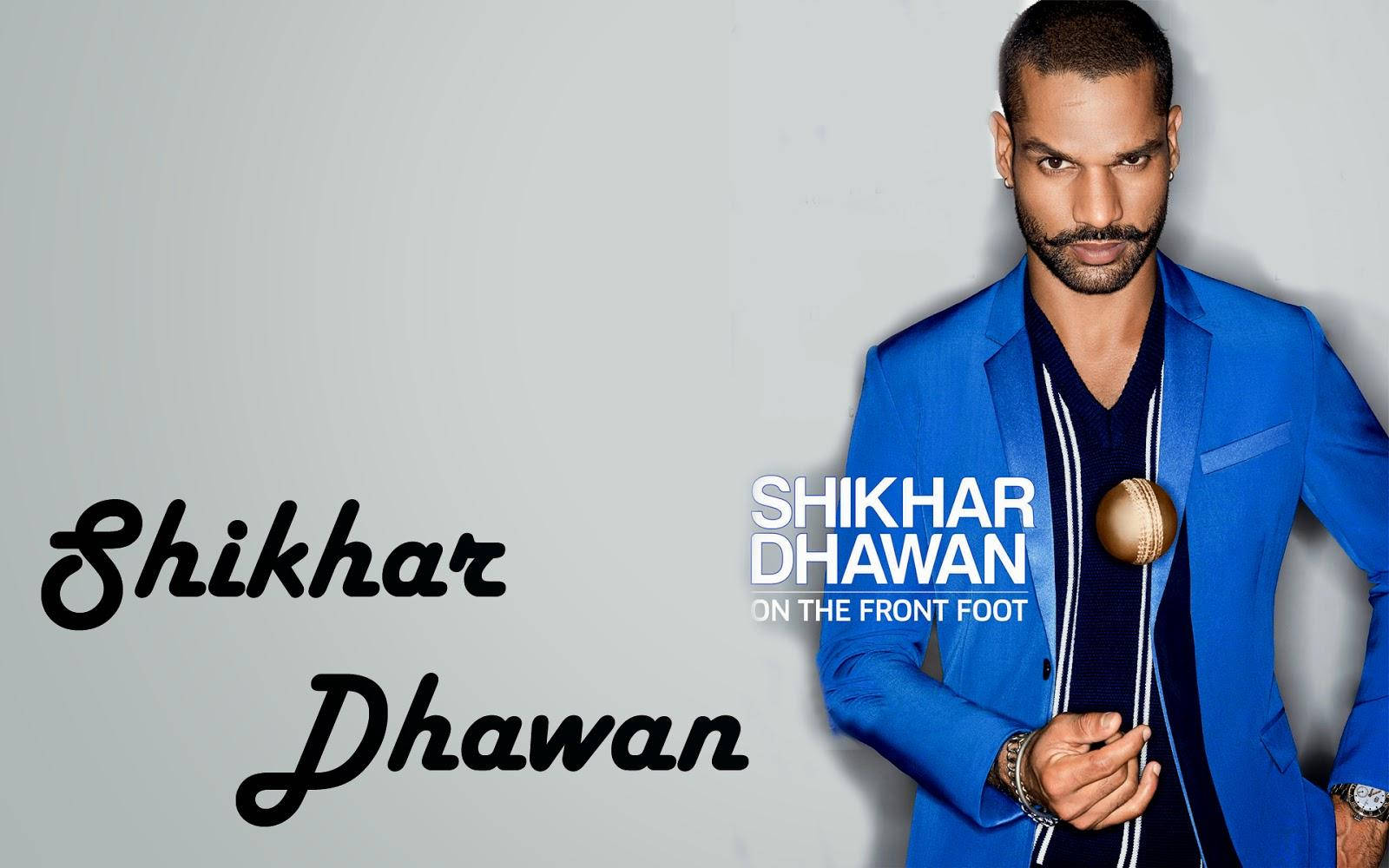 Shikhar Dhawan On The Front Foot Background