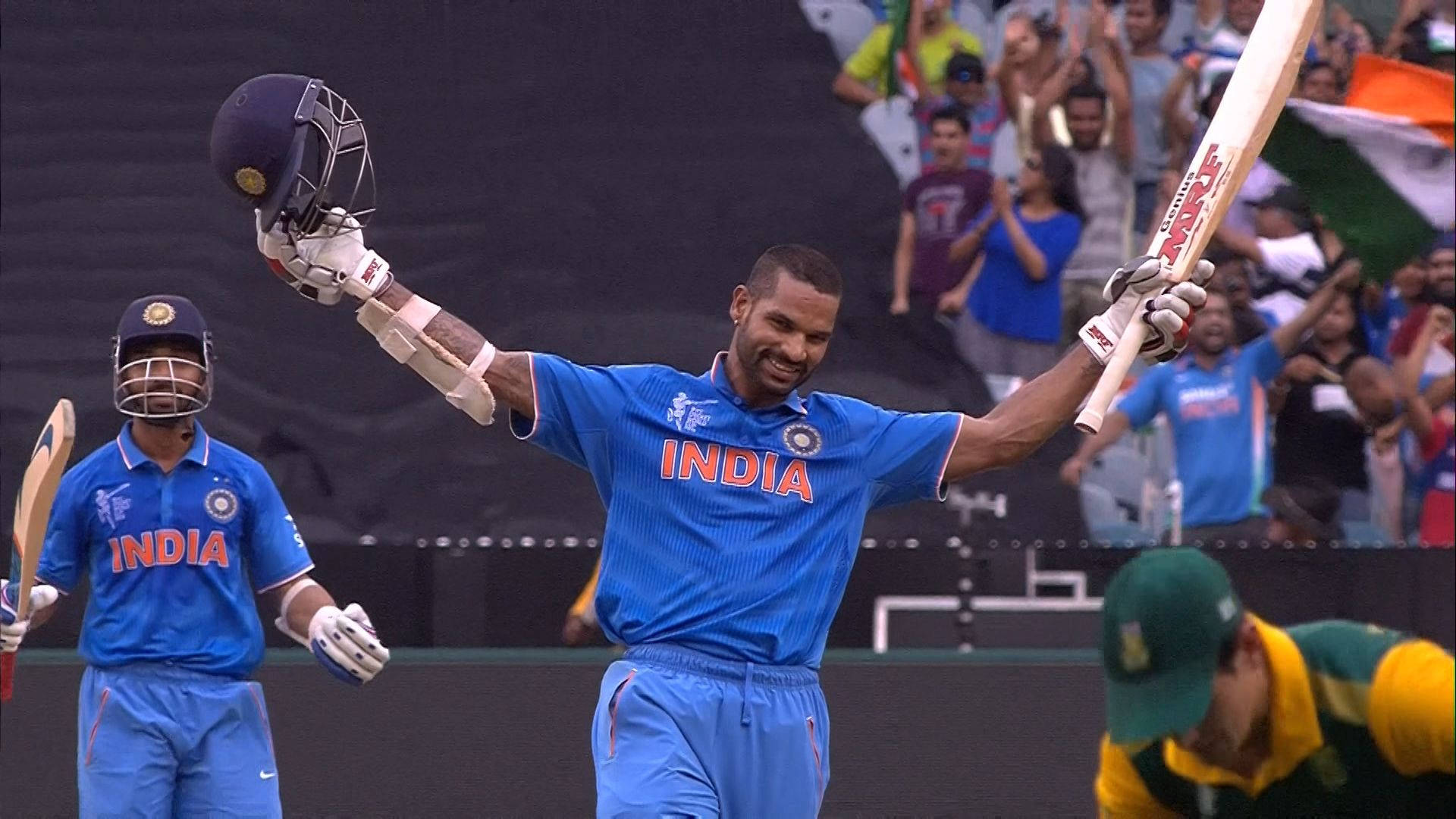 Shikhar Dhawan Open Arms Background