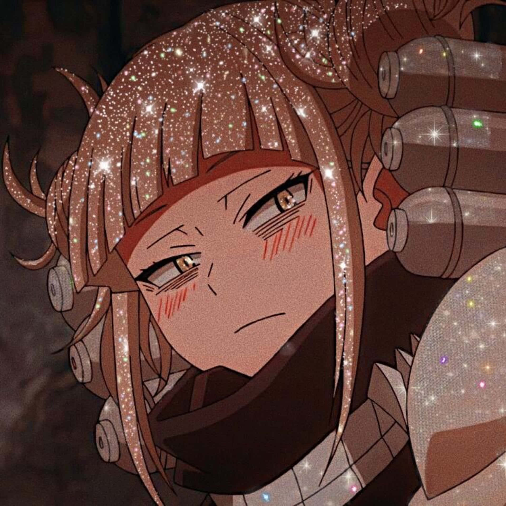 Shimmering And Blushing Himiko Toga Aesthetic Background