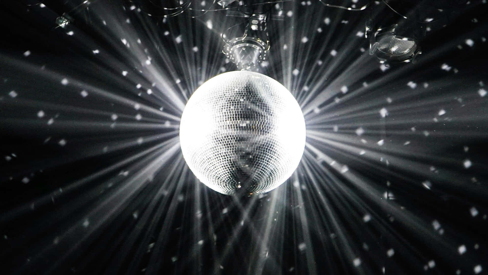 Shimmering Disco Ball Lights Background