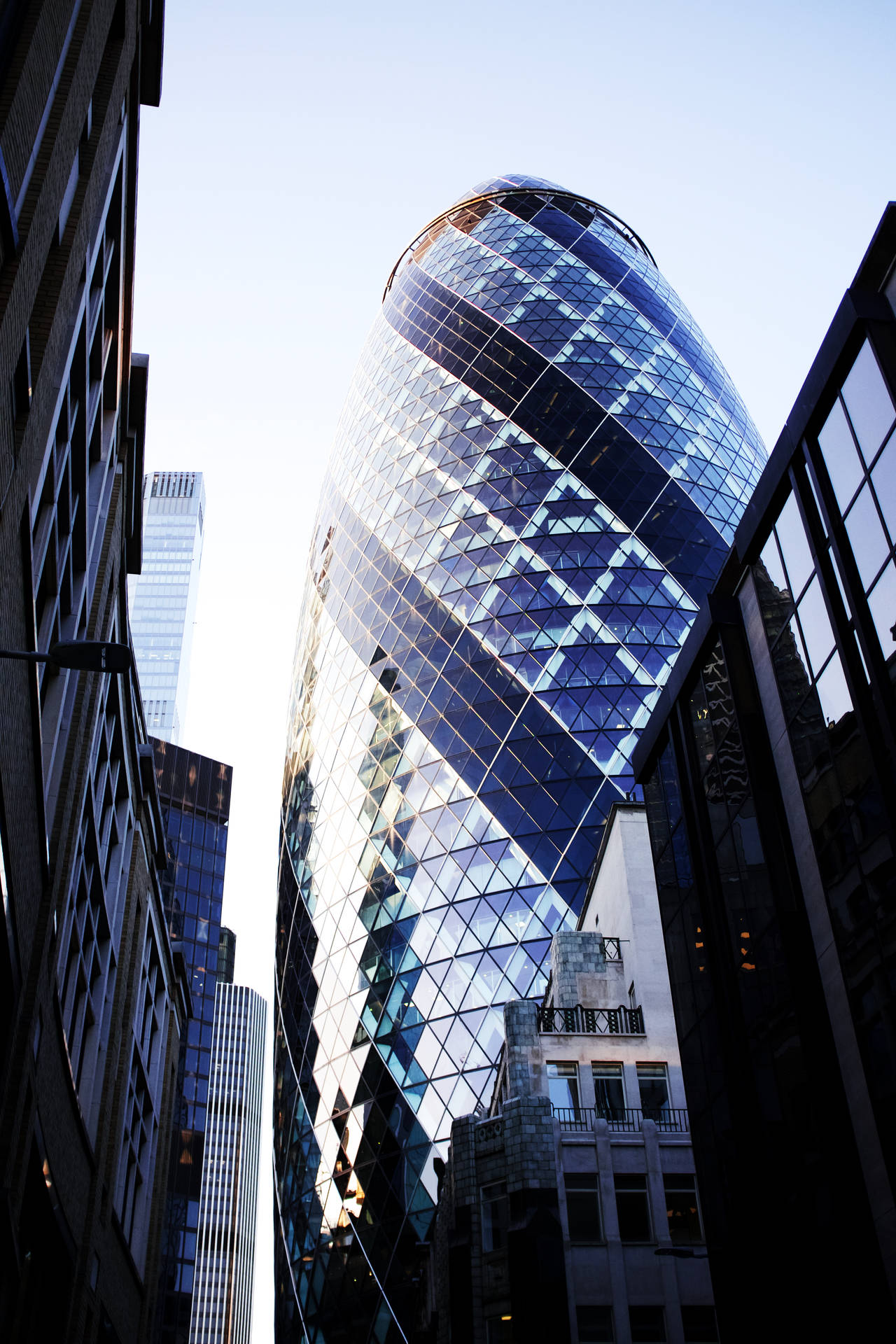 Shimmering Gherkin Building Background