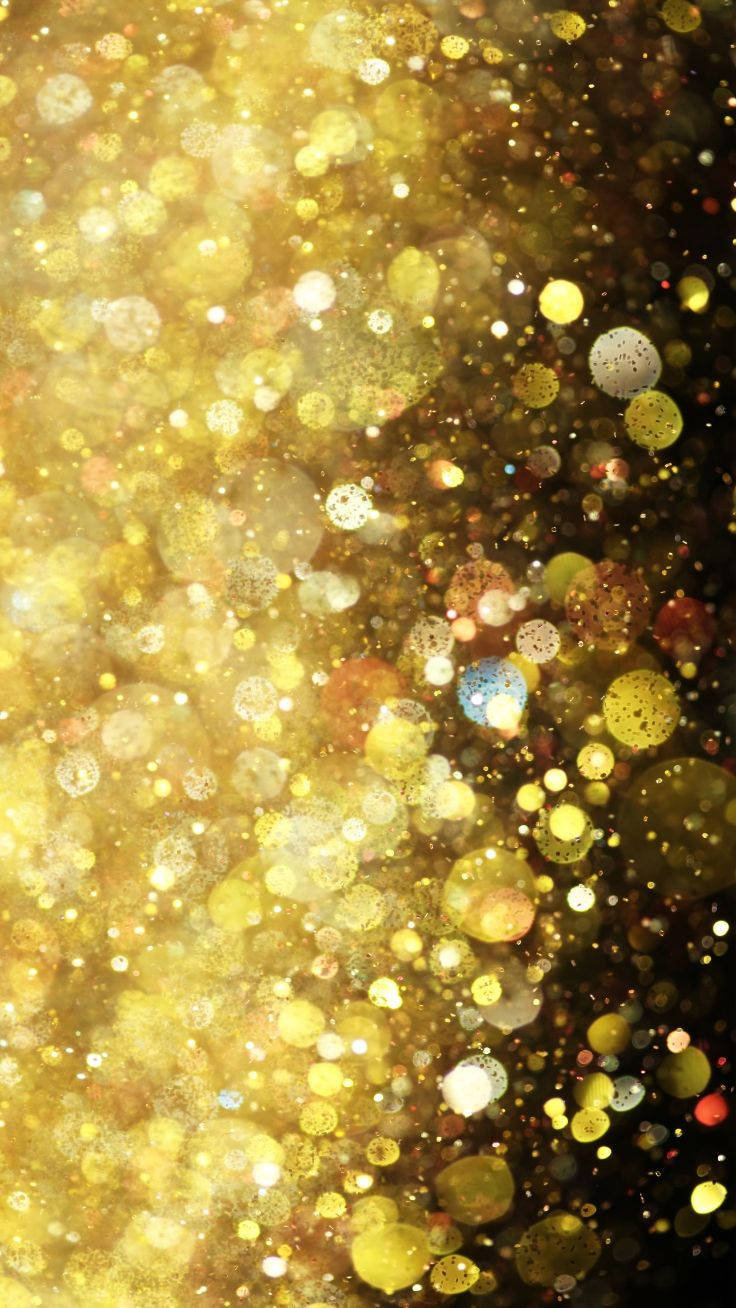 Shimmering Gold Glitter Sparkle Iphone Background