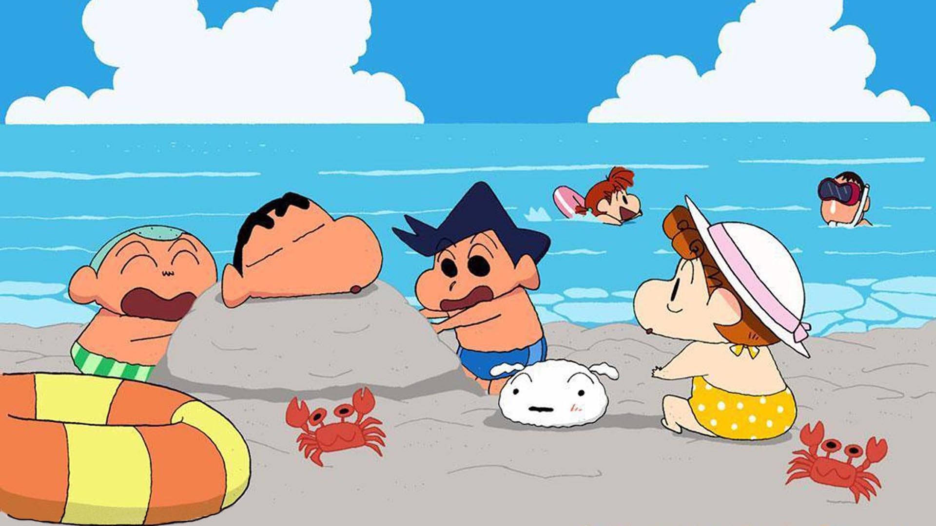 Shin Chan At Beach