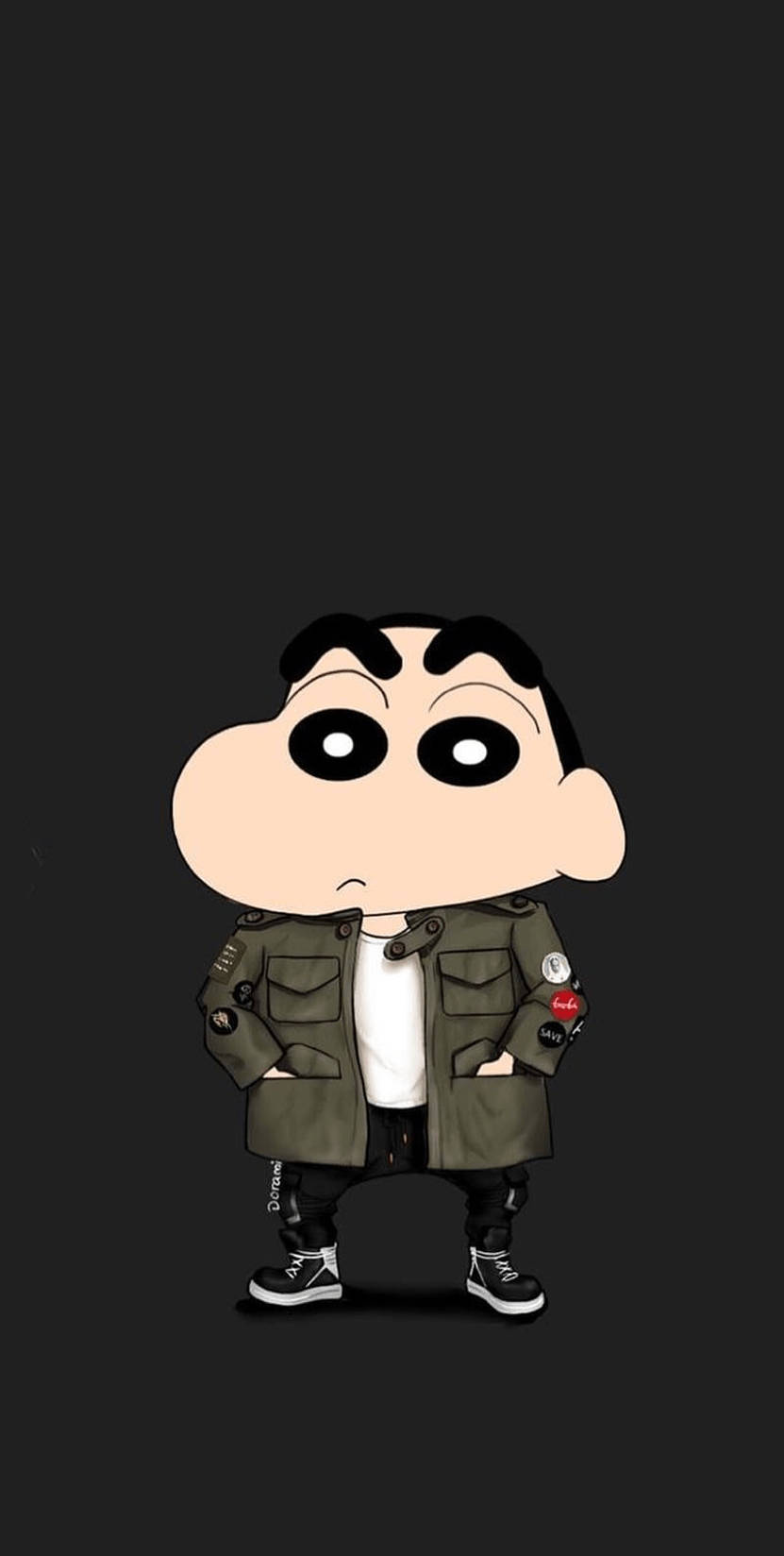Shin Chan In Jacket Background
