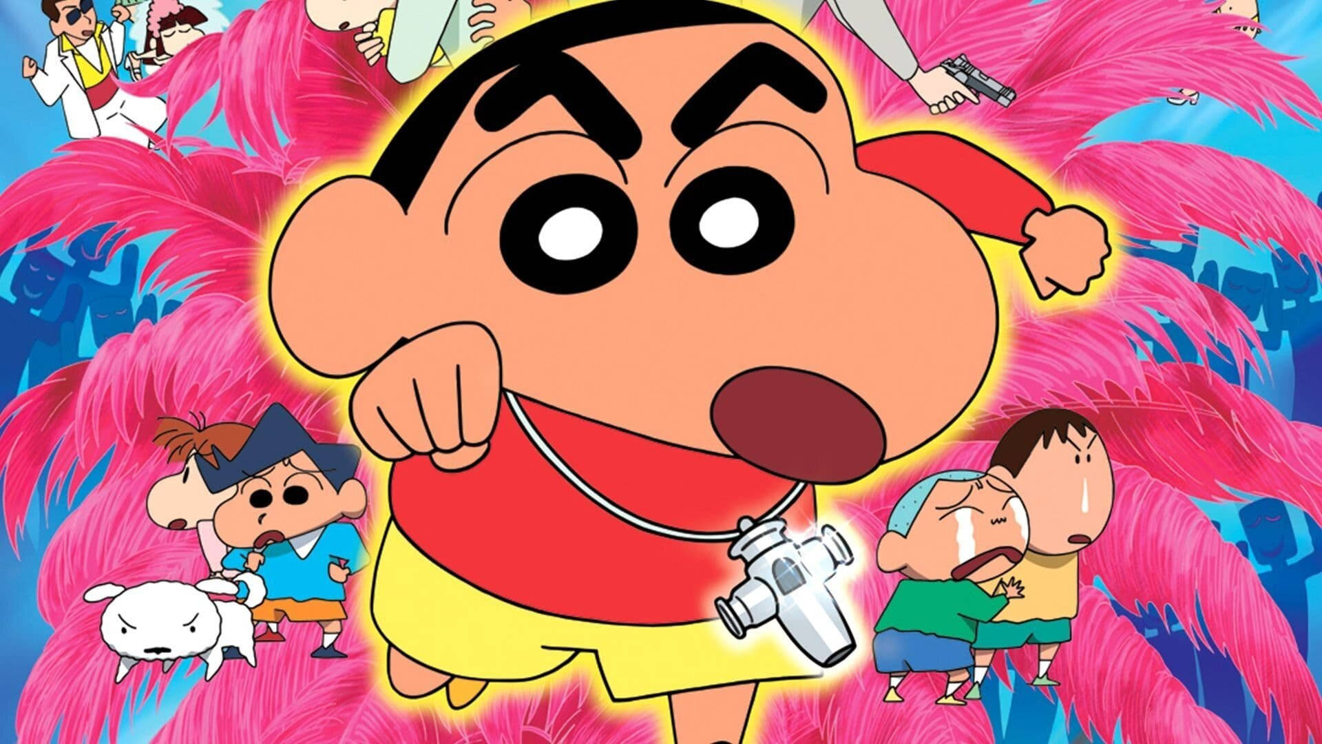 Shin Chan Pink Plant Background