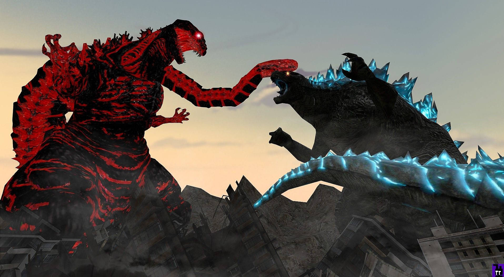 Shin Godzilla And Legendary Godzilla Background