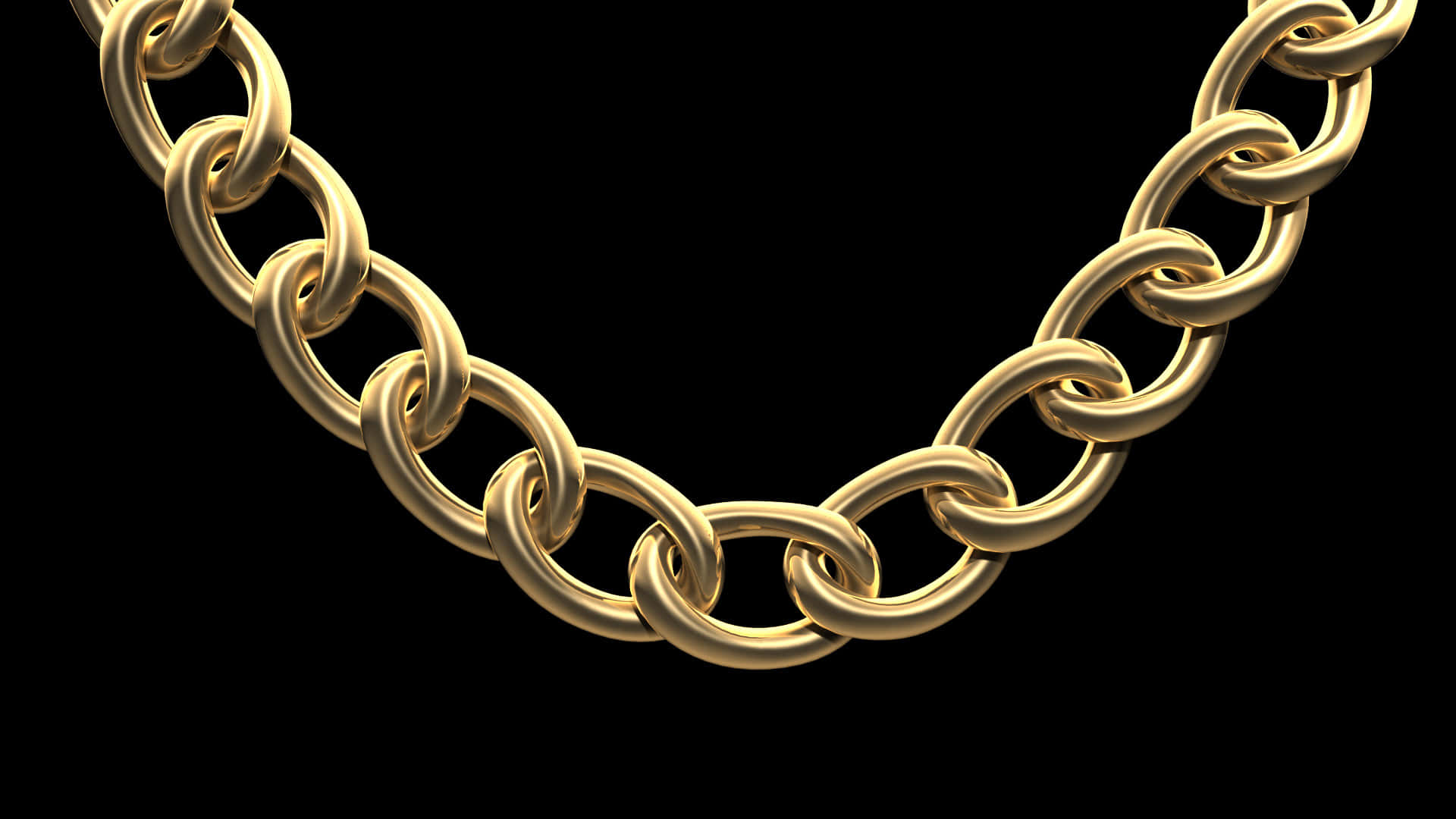 Shine And Look Stylish With A Gold Chain Background