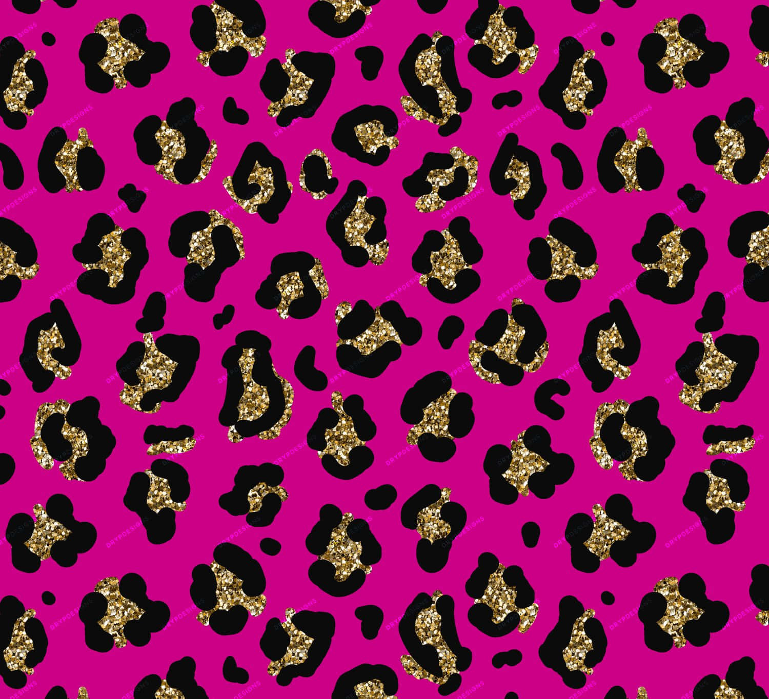 Shine Bright Like A Glitter Leopard Background