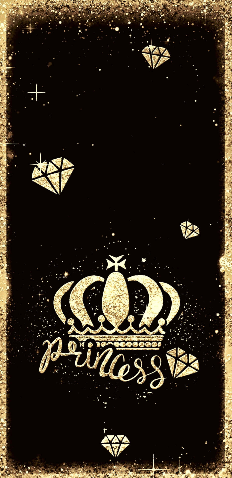 Shine Bright With A Golden Princess Crown! Background