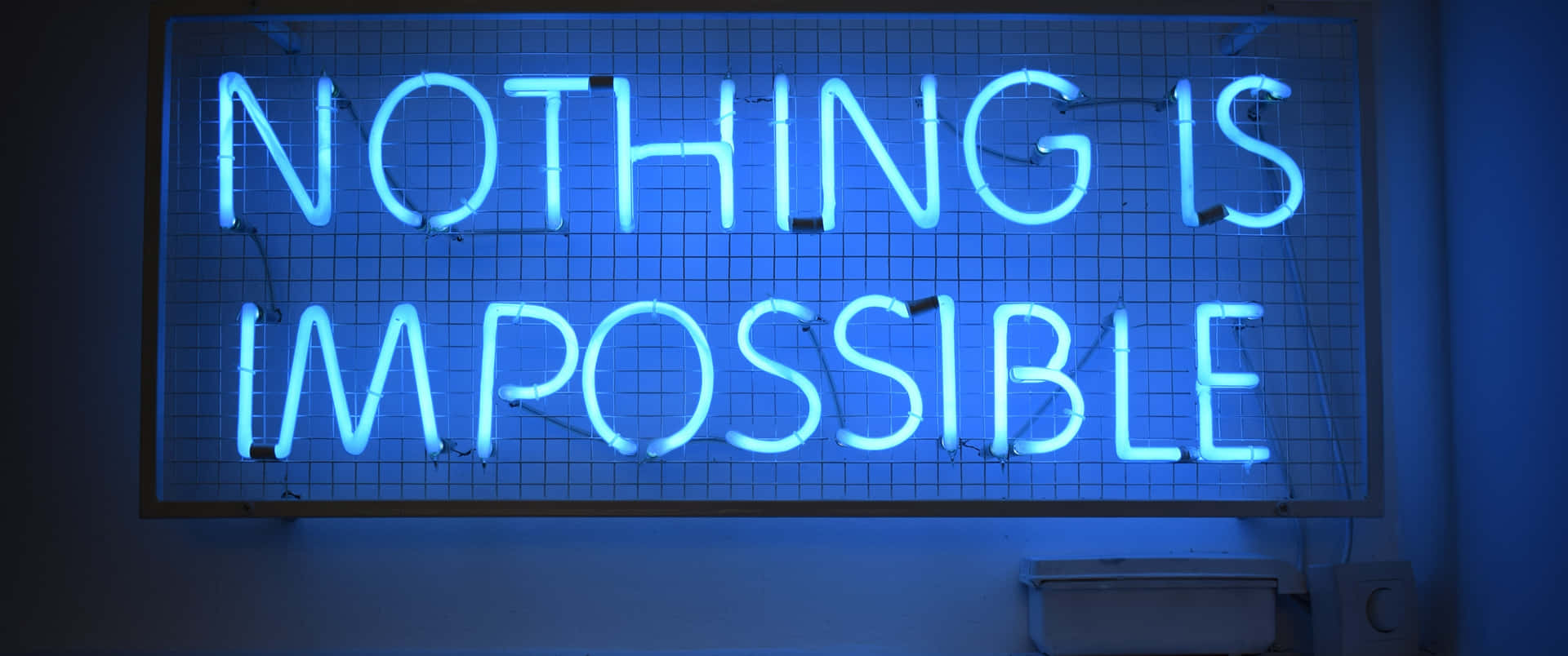 Shine Bright With Blue Neon Lights Background