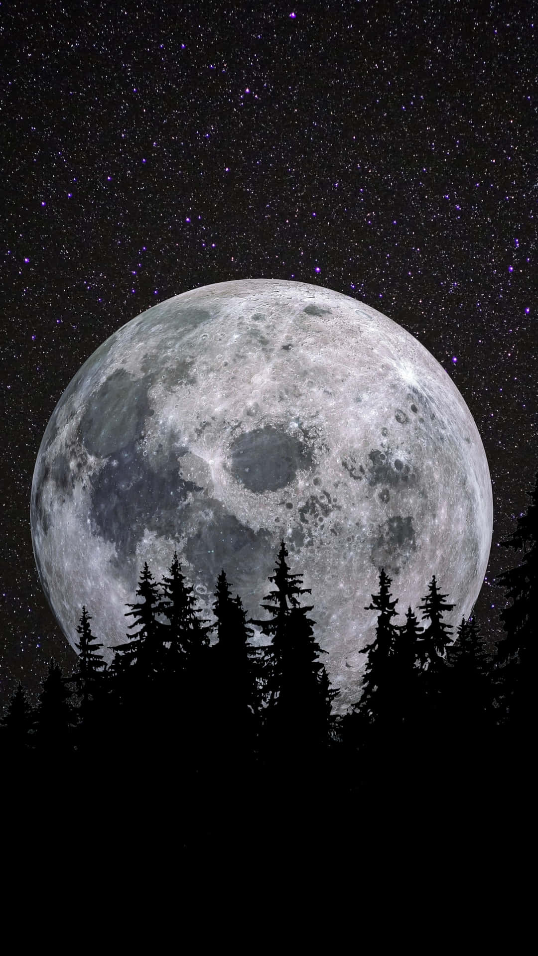 Shine Brightly At Night: A Magical Cool Moon Background