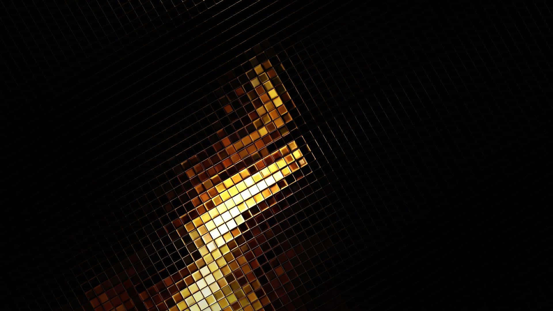 Shine In Style With This Elegant Black And Gold Wallpaper. Background