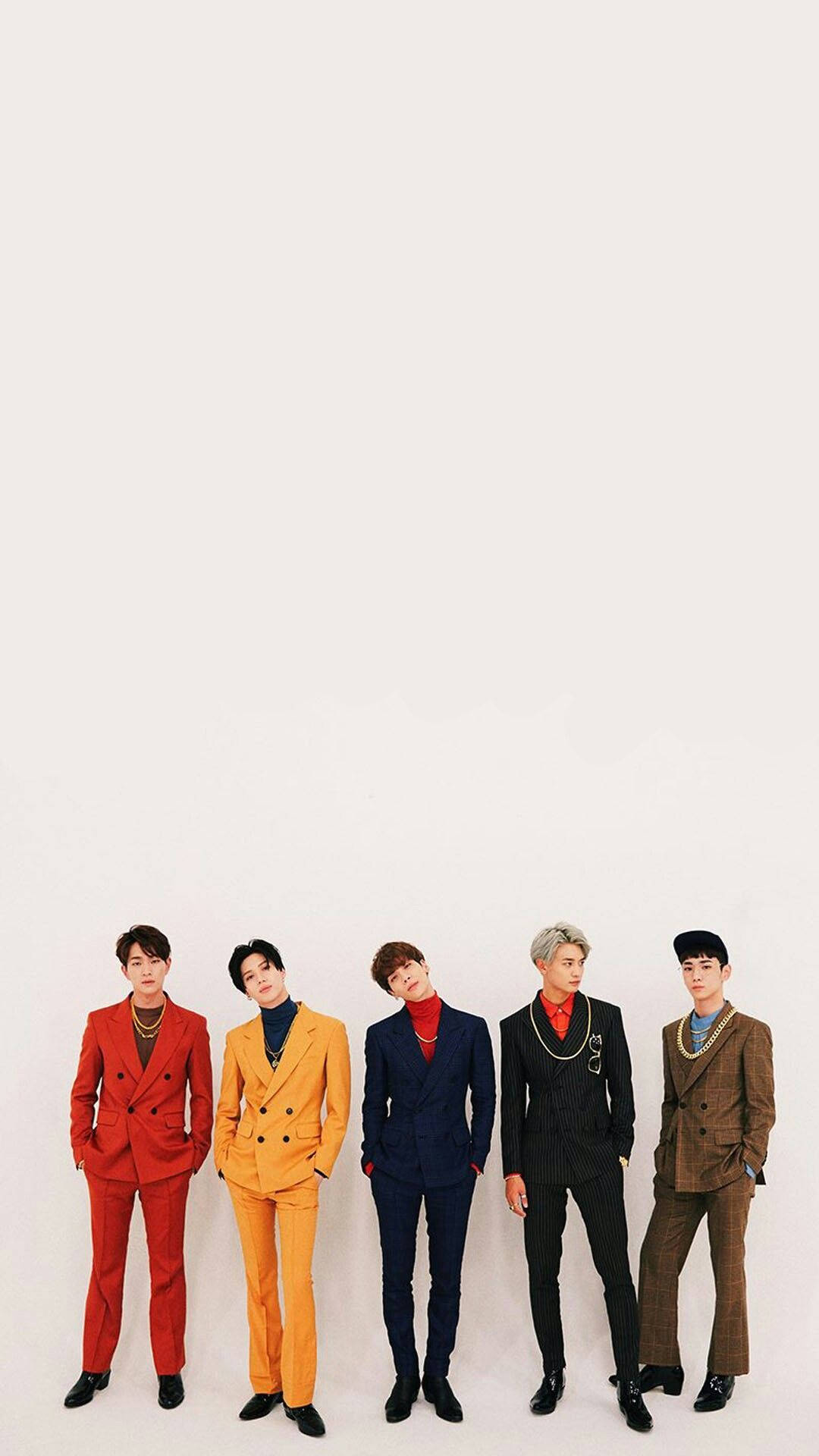 Shinee Bold Colored Suits Background