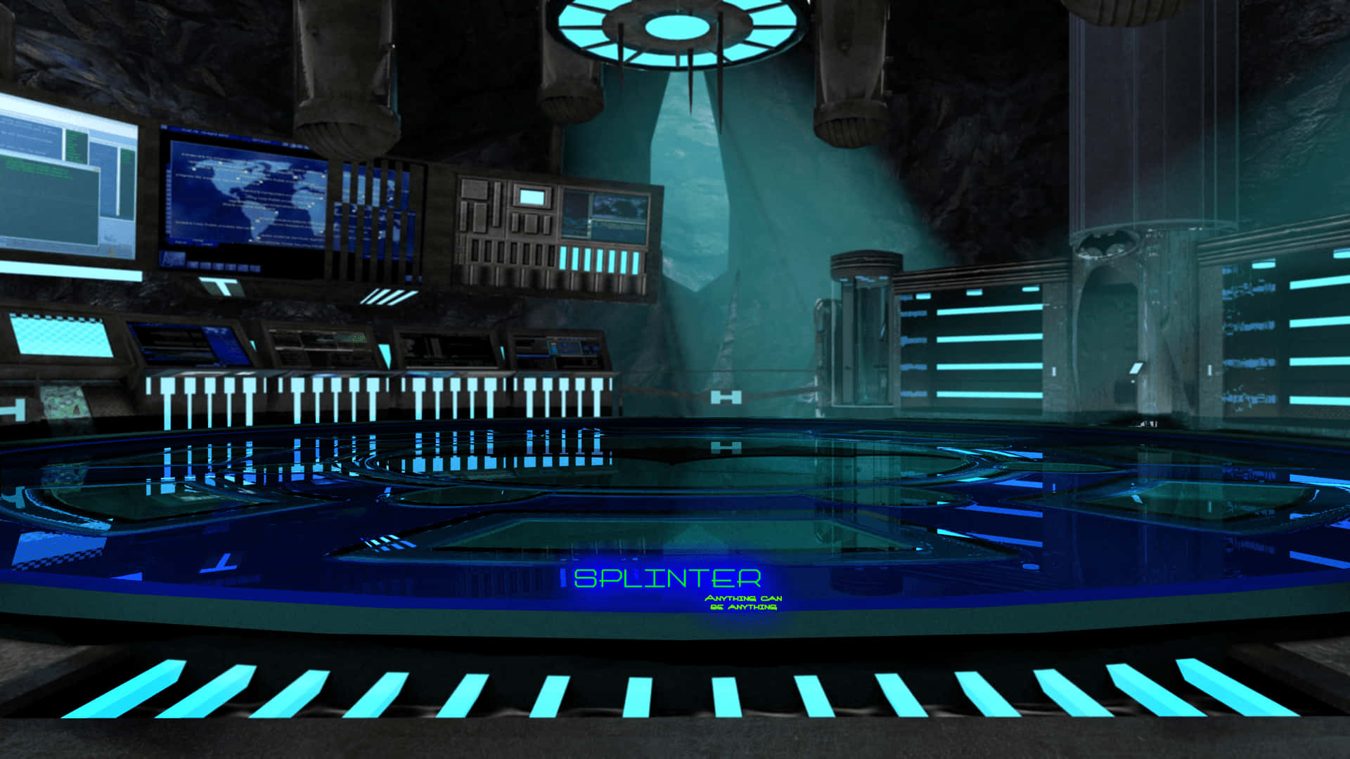 Shining Arches Illuminate The Batcave Background