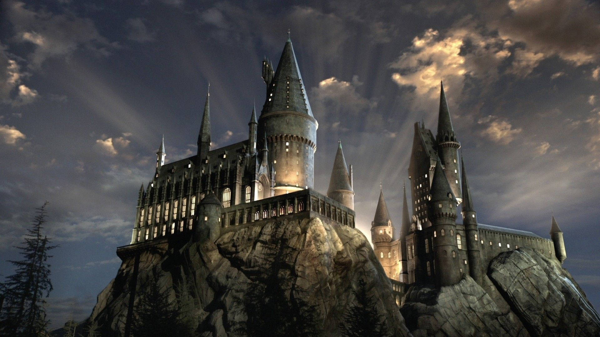 Shining Hogwarts Castle Background