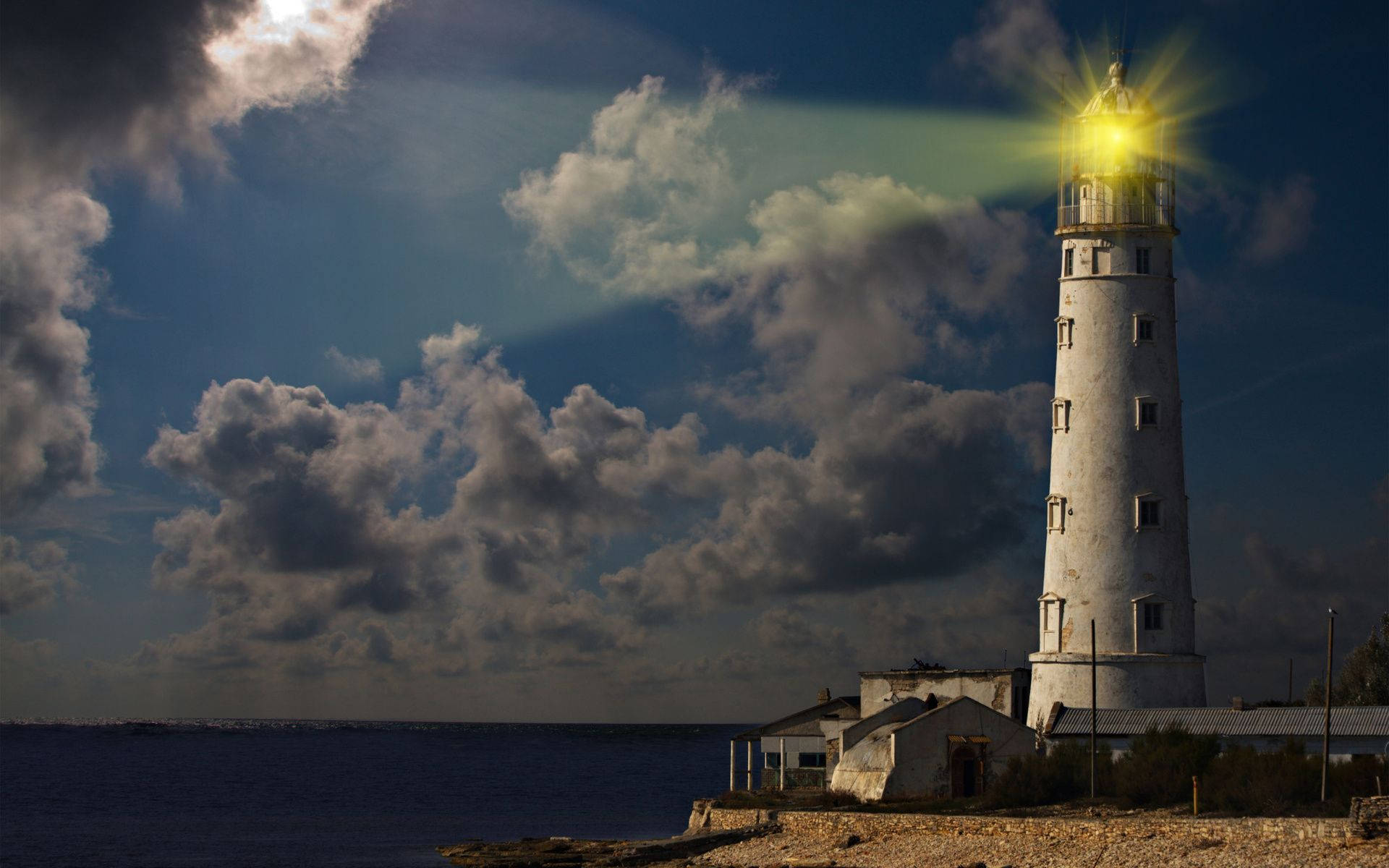 Shining Lighthouse Background