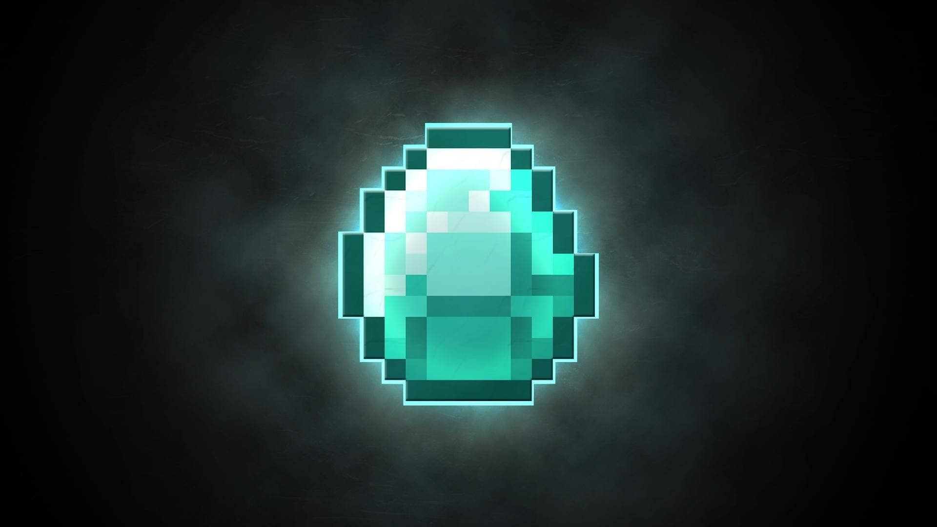 Shining Minecraft Diamond Background