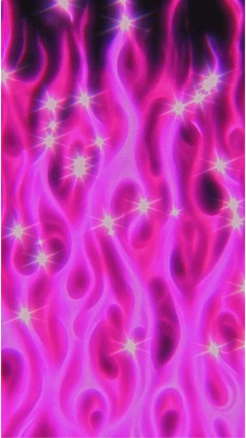 Shining Pink Flames Background