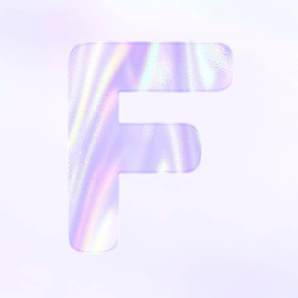 Shining Purple Letter F Background