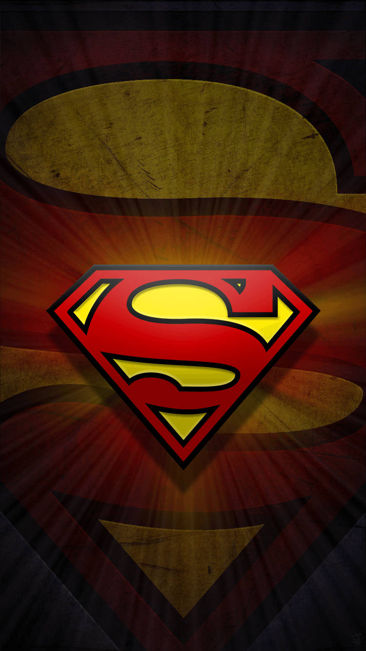 Shining Superman Symbol Iphone Background