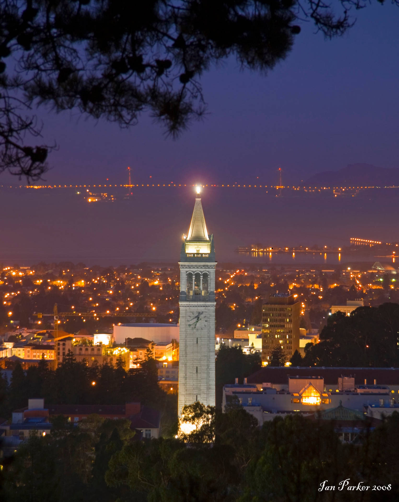 Shining Ucb Sather Tower Background