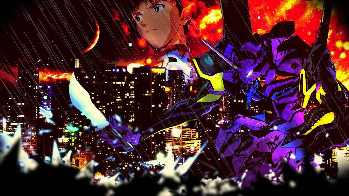 Shinji Eva Unit-01 Neon Genesis Evangelion Background