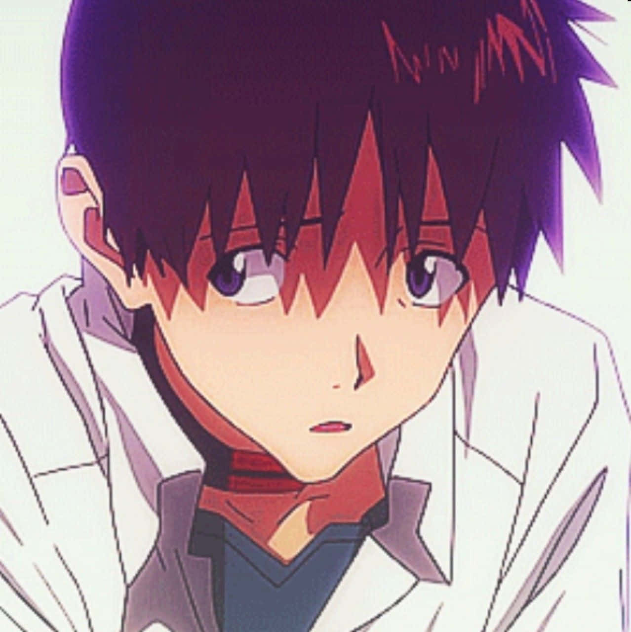 Shinji Ikari Contemplating Inside The Evangelion Cockpit Background
