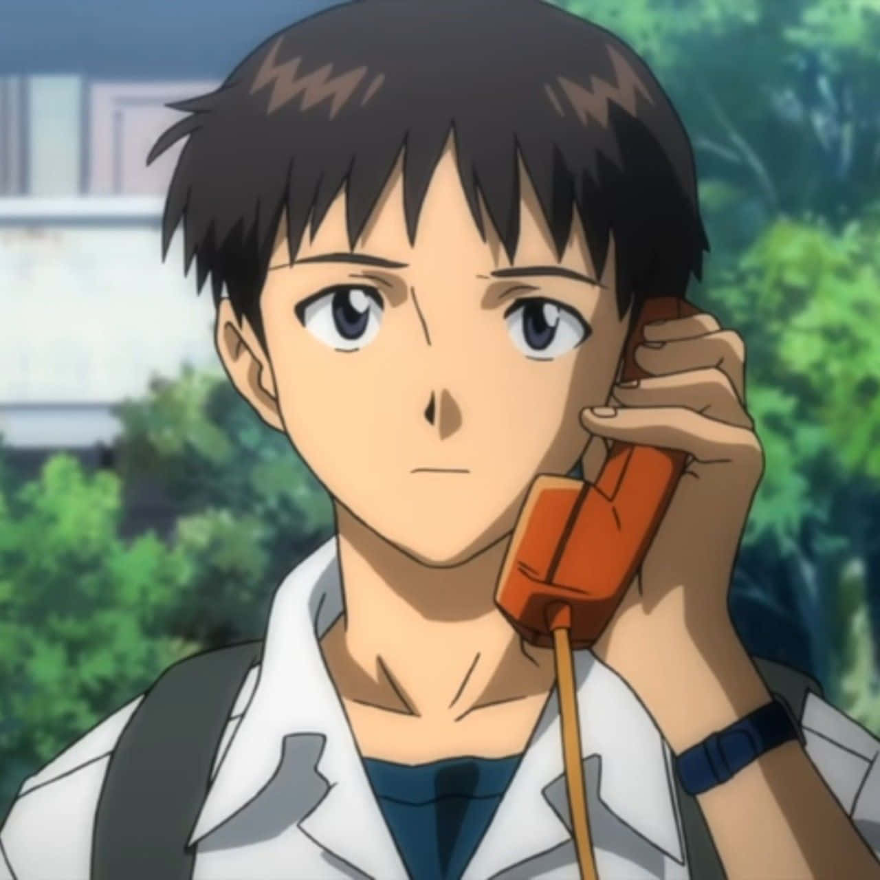 Shinji Ikari Contemplating Life Background