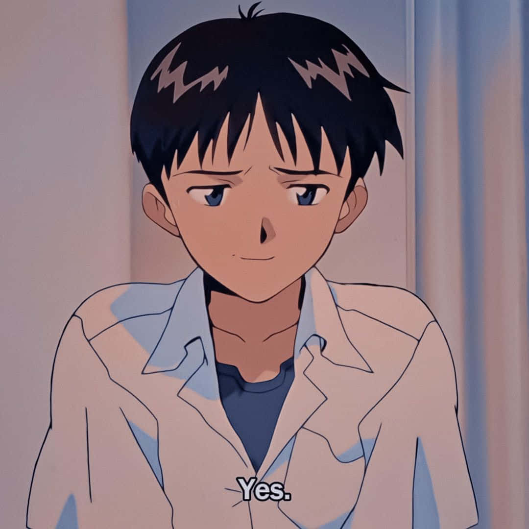 Shinji Ikari In Contemplative Pose