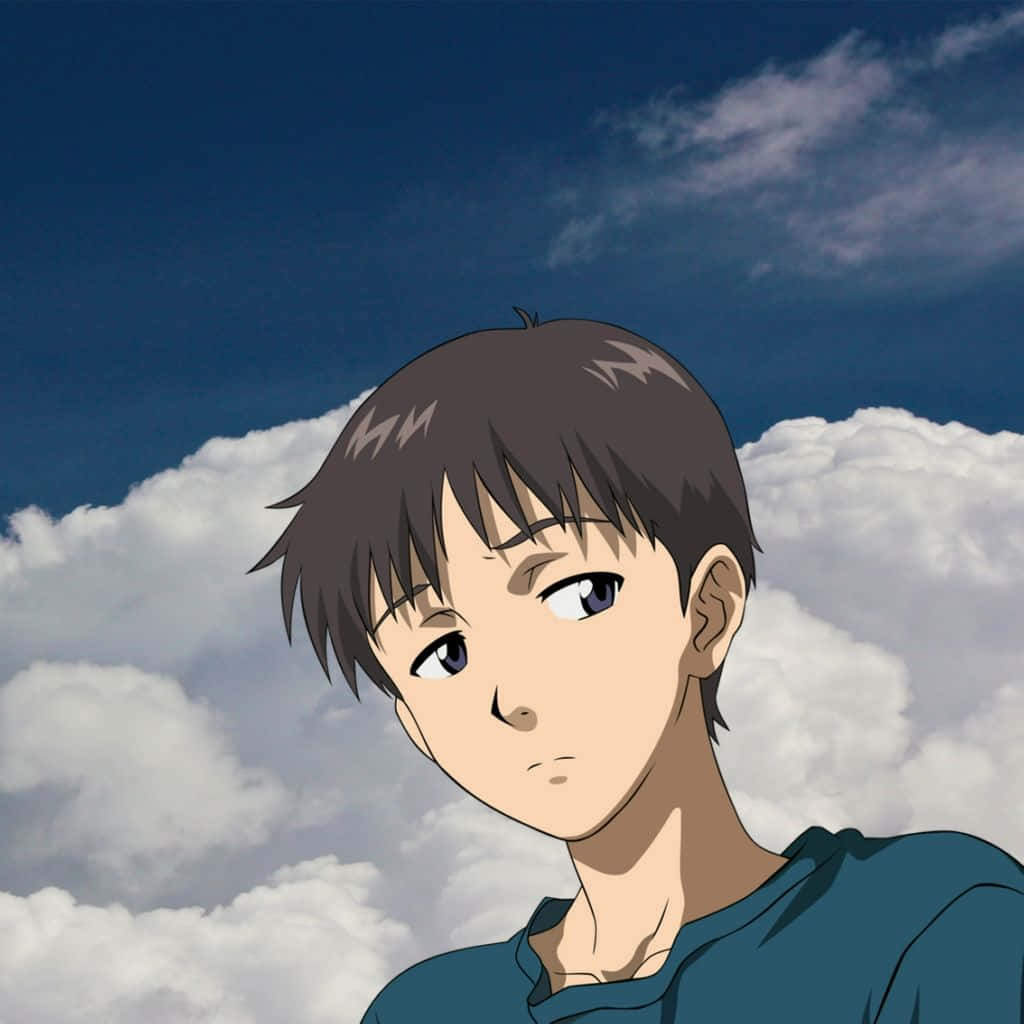 Shinji Ikari, Teenage Hero From Neon Genesis Evangelion Background