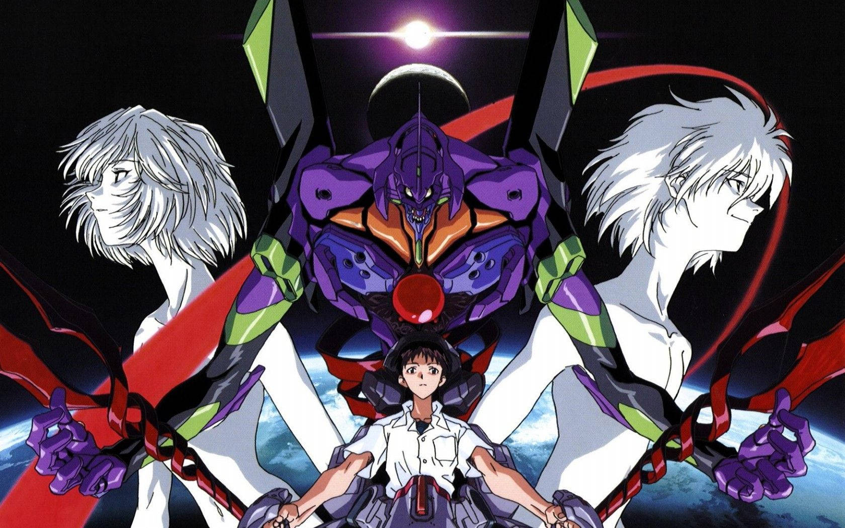 Shinji In Unit-01 Neon Genesis Evangelion Background
