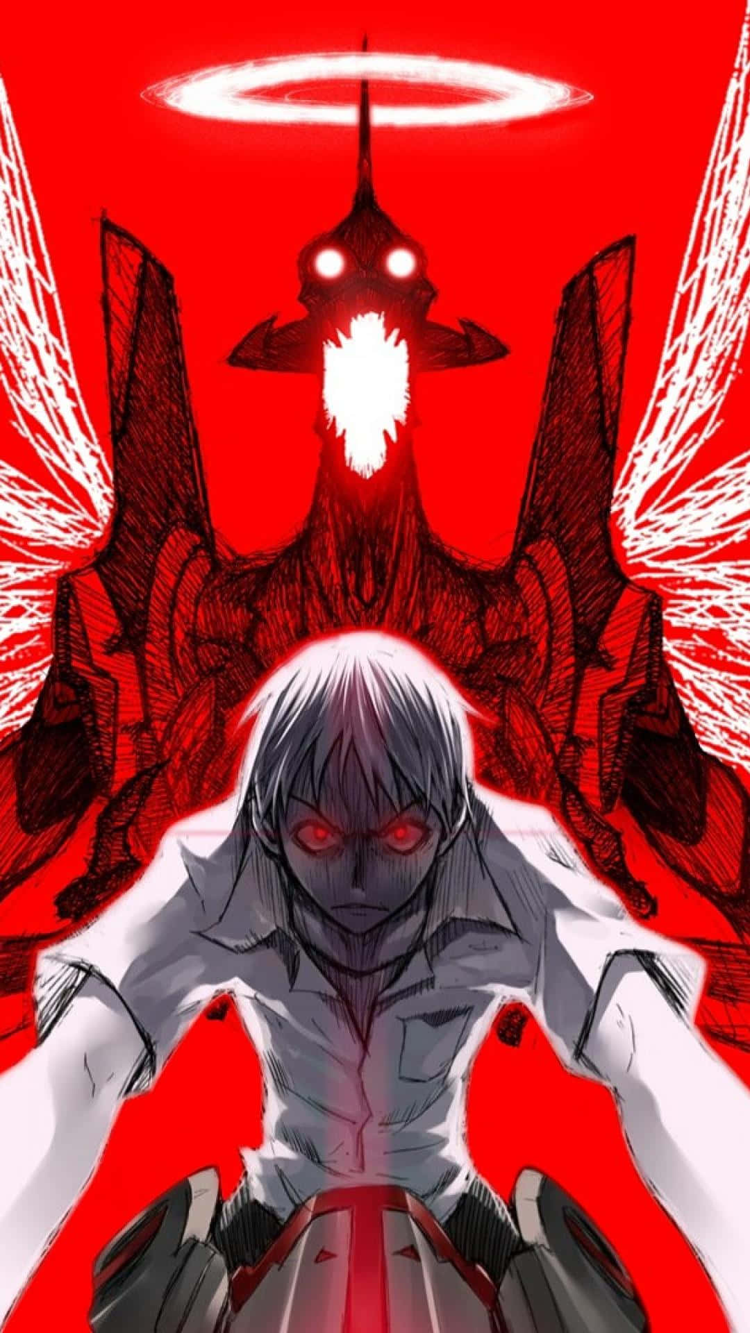 Shinji Piloting Neon Genesis Evangelion Iphone Background