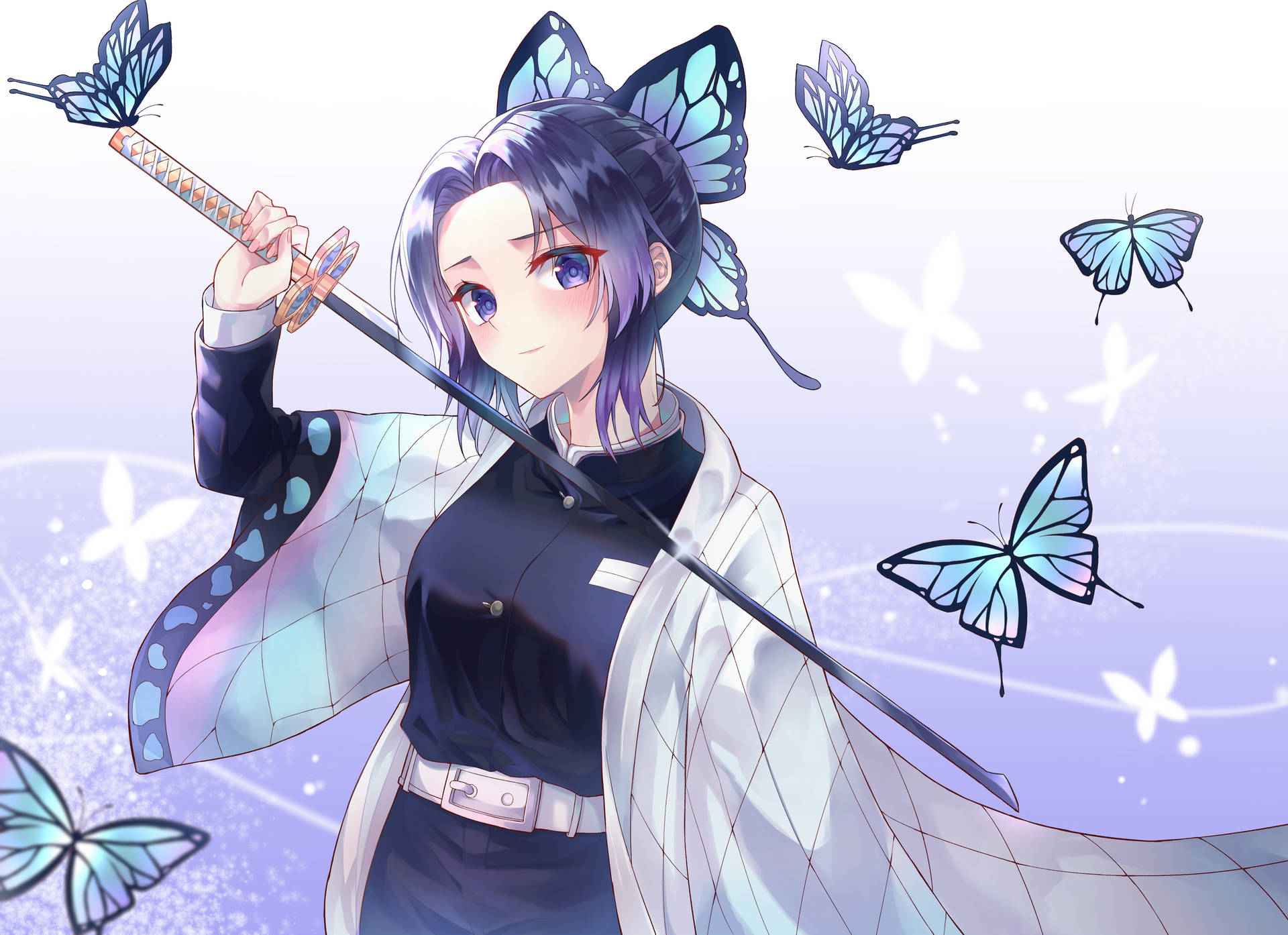 Shinobu Butterfly Anime Slayer Background