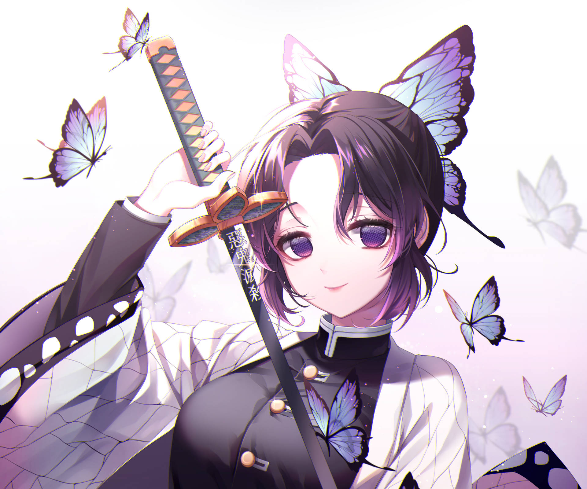 Shinobu Butterfly Narichin Katana Background
