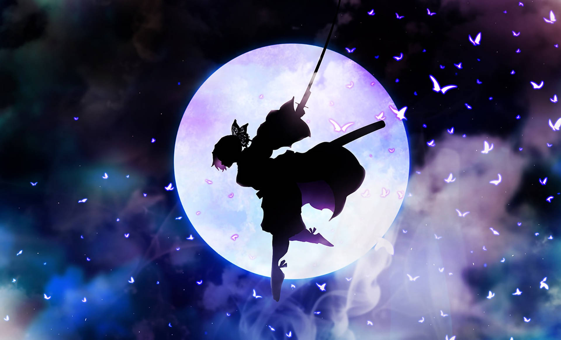 Shinobu Kocho Moonlight Background