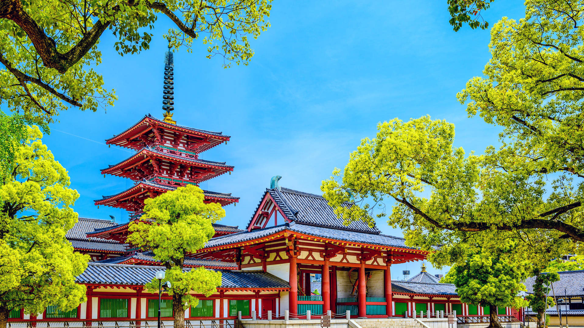 Shintennoji Temple Osaka Background
